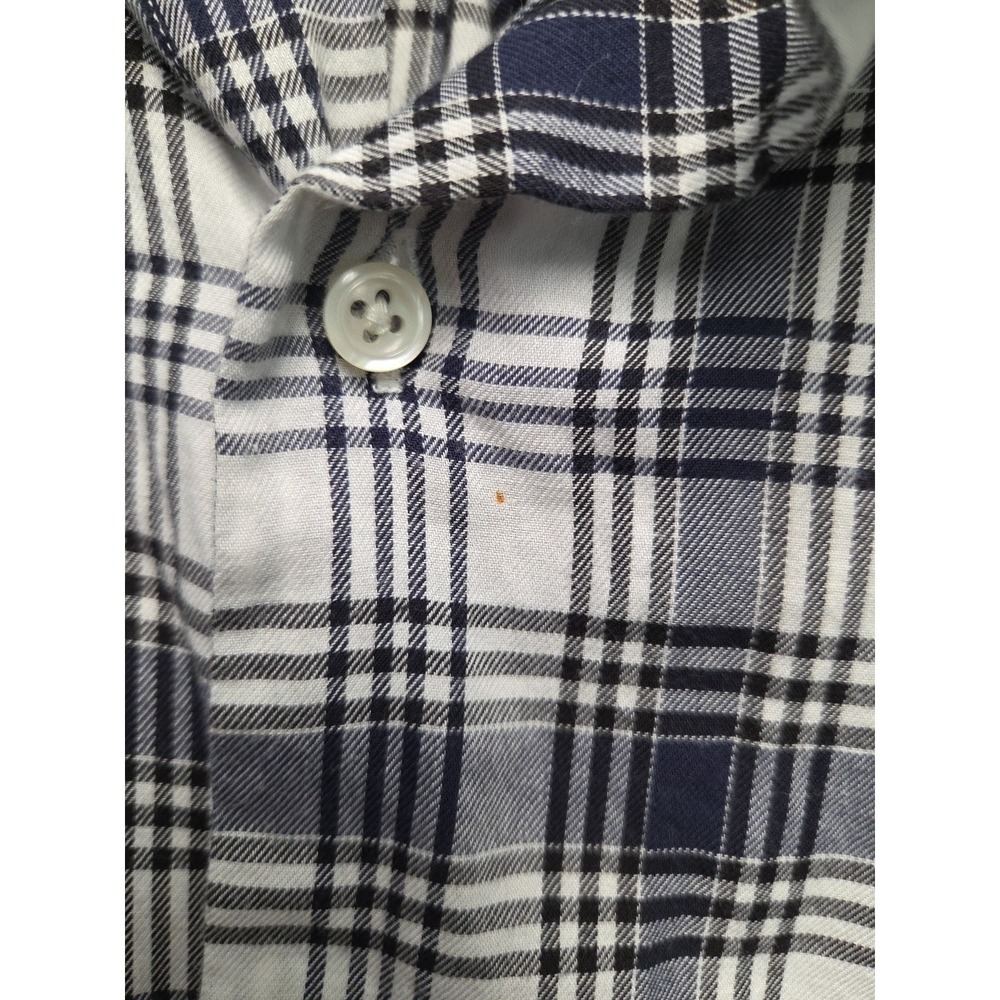 Lauren Ralph Lauren Shirt XXL Blue Plaid Crest Logo Button Down SS 100% Cotton - Picture 4 of 5